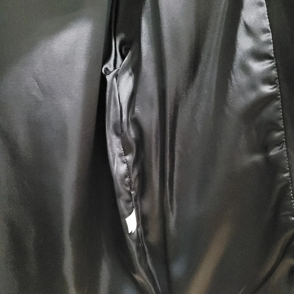 Vintage Leather Black Women's 1980's Jacket Blazer Retro shoulder pads - Picture 15 of 16